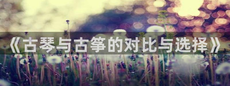 凯发k8娱乐平台能提现吗：《古琴与古筝的对比与选择》